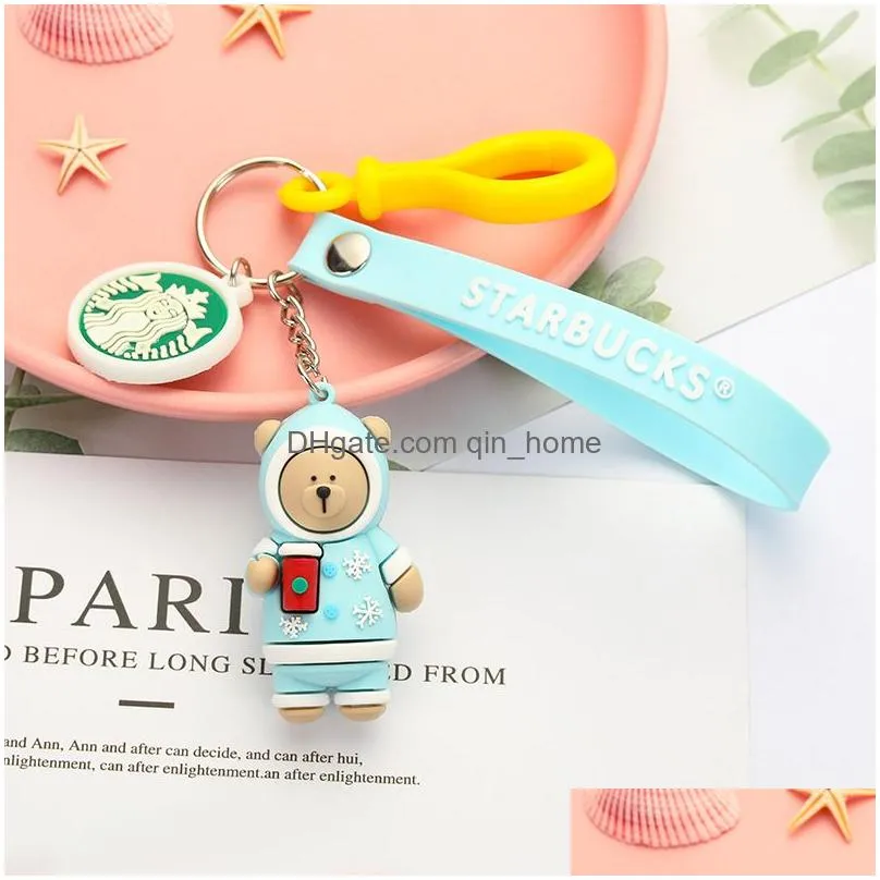 creative party favor personality cartoon doll keychains environmentally friendly pvc soft rubber drop-resistant bag accessory