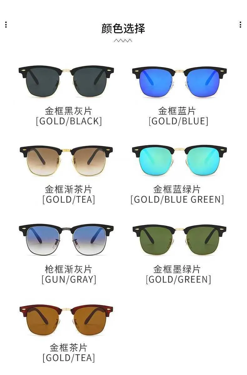 Classic brand WAYFARER luxury square sunglasses men acetate frame with ray baa black lenses sun glasses for women UV400 raybans box 3016 XBMZ