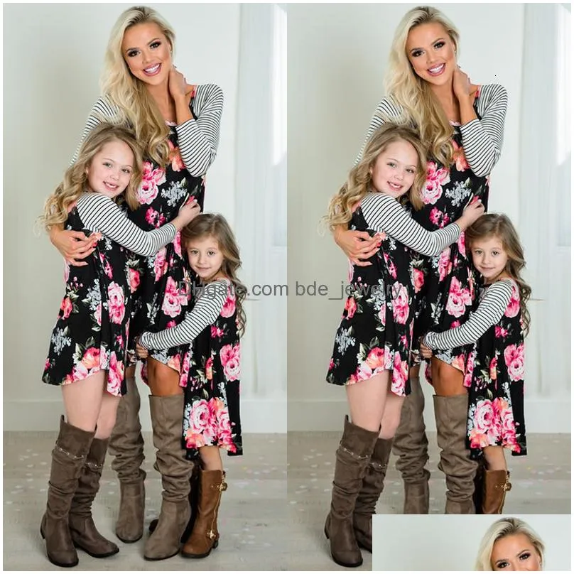 family matching outfits mother and daughter matching clothing 28t floral dress mom girls family clothes outfits summer family matching outfits