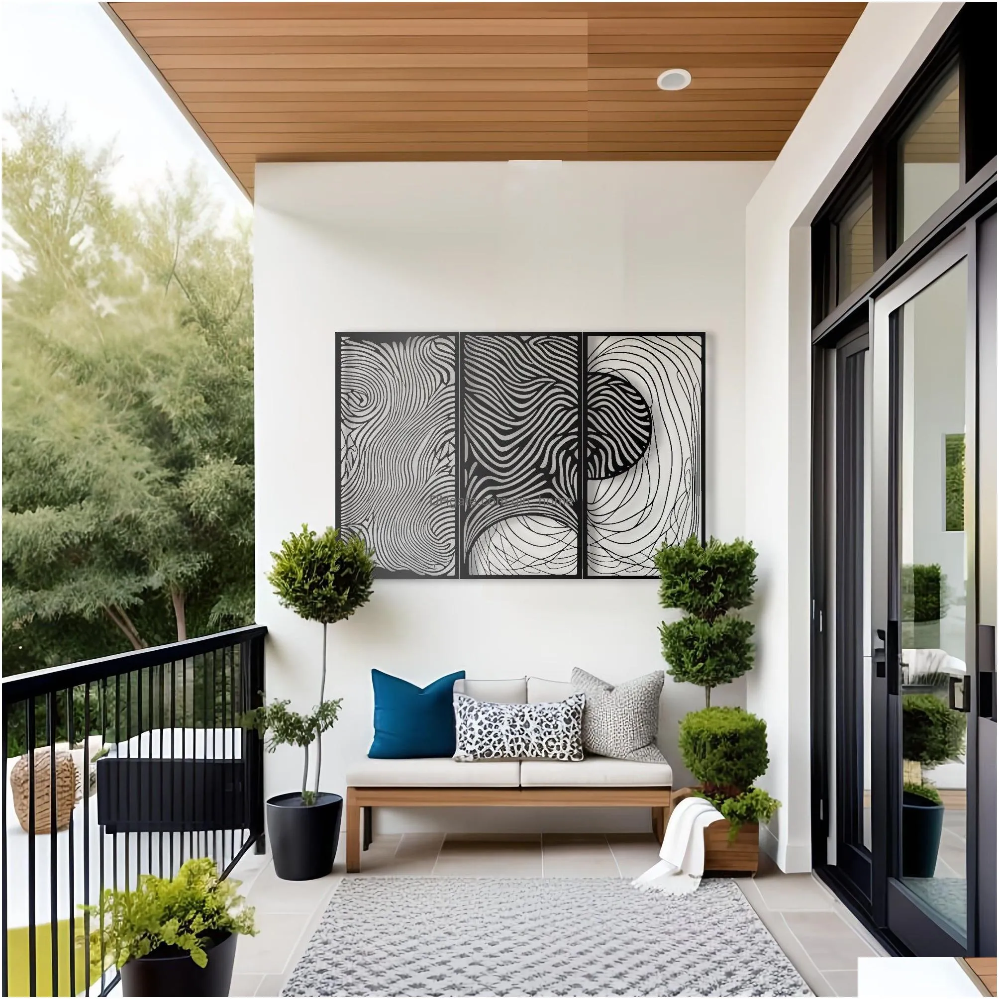 captivating visual experience for indoor and set of three metal wall art outdoor decor