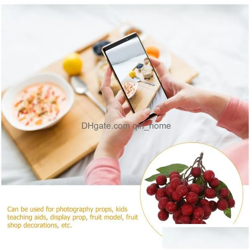 decorative flowers simulated fruit skewers fake string toy artificial model plants decor faux bayberry decorate