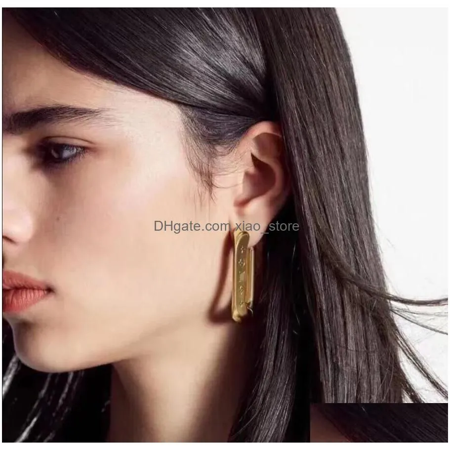 18k gold silver multi style jewelry earrings cool girl fashion hoop earrings designer ear studs for women classic jewelry diamond studs gift