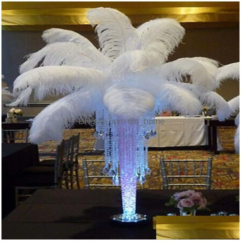 50pcslot 626 inch ostrich feather white plume wedding party table centerpiece desktop decoration plush christmas decor2483908