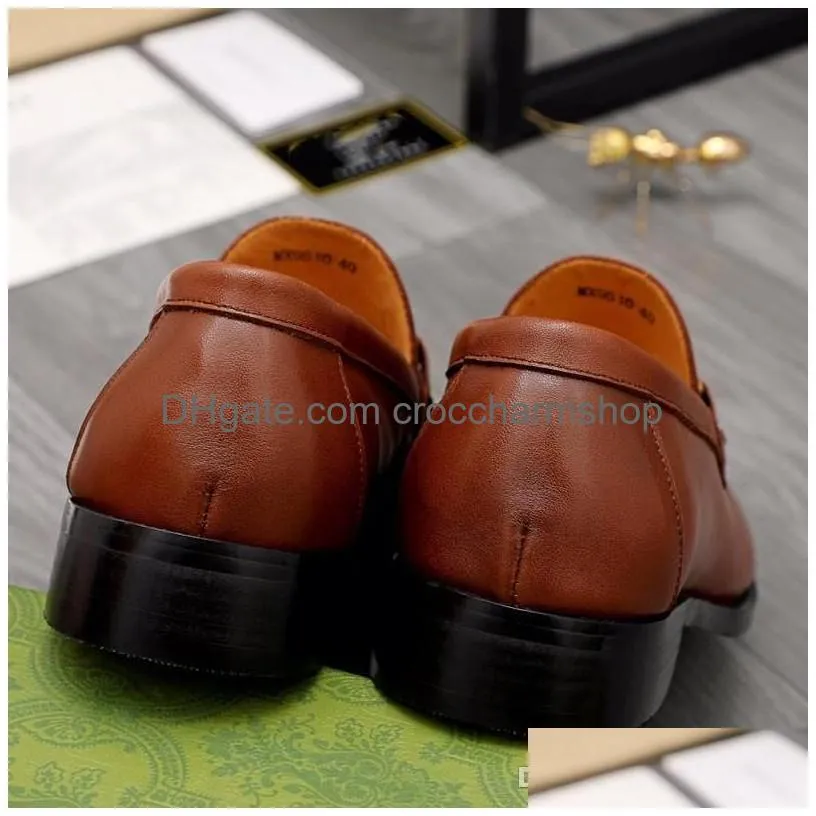 Dress Shoes 2023 G 4 Model Mens Outdoor Casual Shoe Designer Genuine Leather Fashion Man Spring Autumn Office Carrer Wedding Comfy S Dhqnh