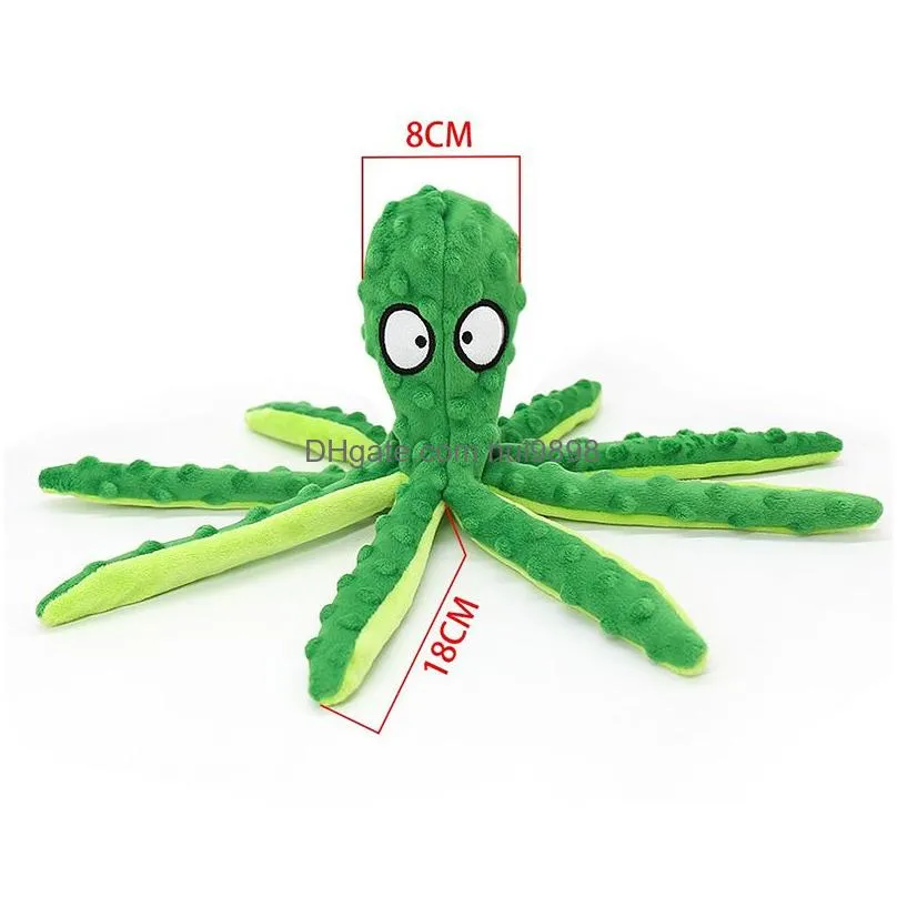 8 legs octopus soft stuffed plush dog toys outdoor play interactive squeaky dogs toy sounder sounding paper chew tooth toy