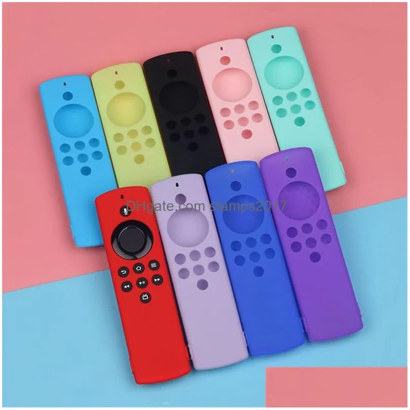 12 colors silicone case for fire tv stick lite remote control waterproof protective cover with lanyard