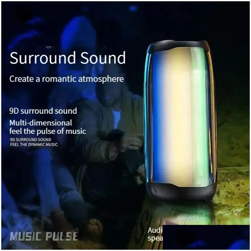 pulse 5 mini medium big size portable speakers pulse5 led color lights wireless bluetooth speaker waterproof subwoofer bass music portable audio system full