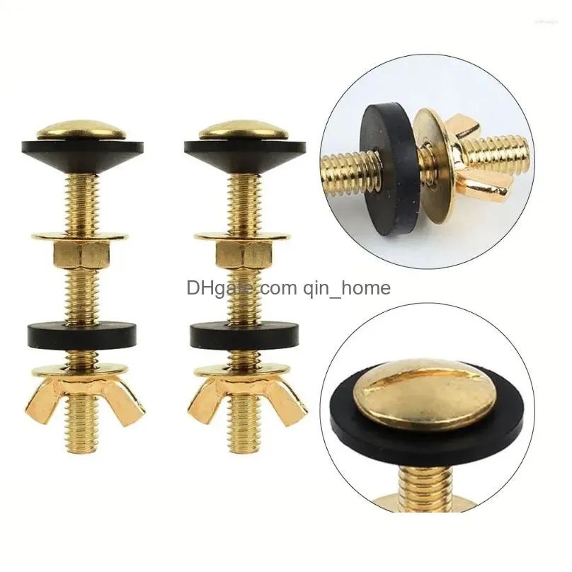 toilet seat covers 1pcs bolts with screw universal tank to bowl bolt kit golden bathroom accessories home repair replacement supplies