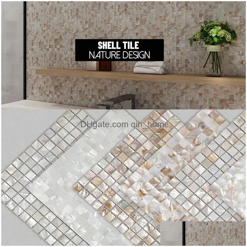 shell mosaic mother of pearl natural kitchen backsplash wallpaper tile bathroom background shower decorative wall tiles sheet 231222