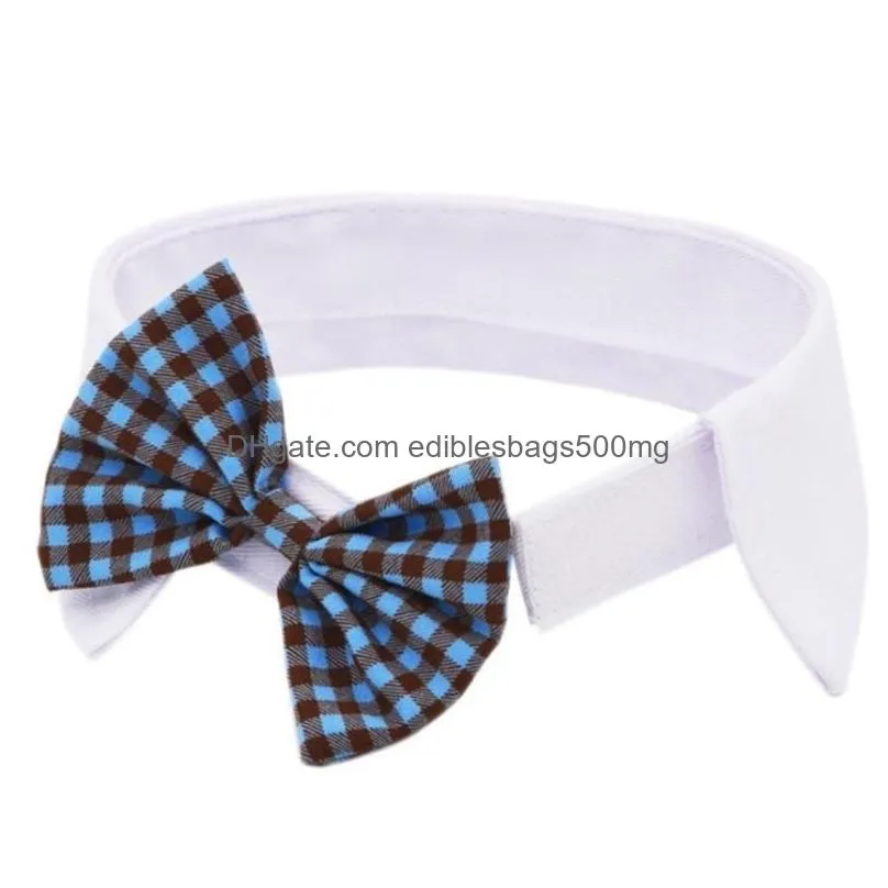 pet collar personality bow dog cat breathable small medium large adjustable cotton collars leads