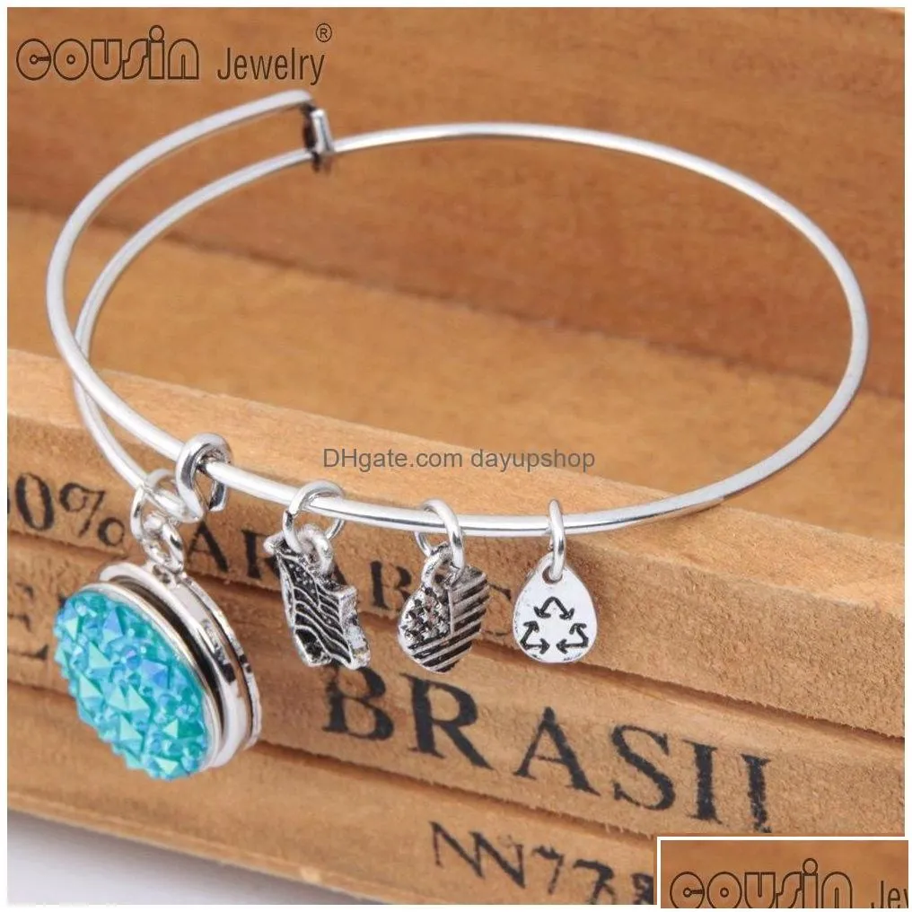 Charm Bracelets Whole Diy Metal Charms Bracelet Bangle 18Mm Ginger Snap Button Jewelry Fit Interchangeable Button1294211 Drop Delivery