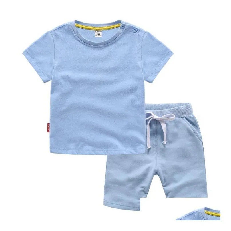  summer brand tracksuit sets baby clothes suit children fashion boys girls cartoon t-shirt shorts 2pcs/set toddler casual clothing