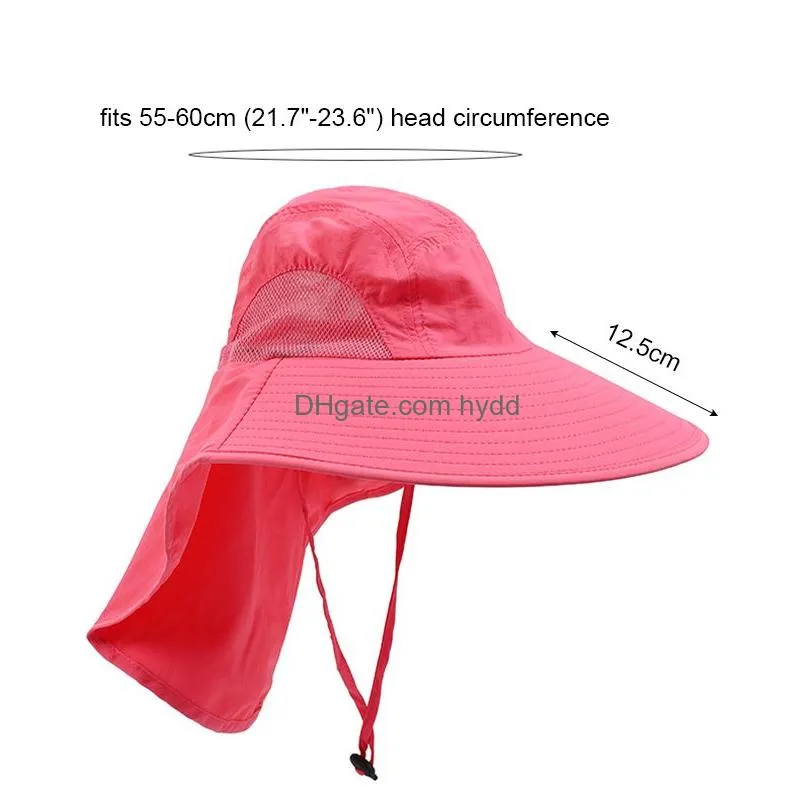 fishing sun hat uv protection neck cover protect caps wide brim flap fishing hats for travel camping hiking boating