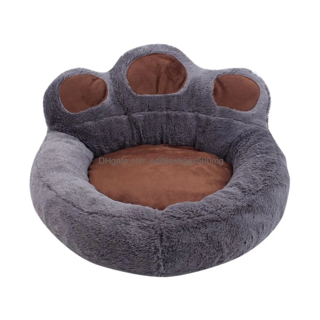 long plush super soft pet cat bed kennel dog round cat winter warm sleeping bag puppy cushion mat portable supplies