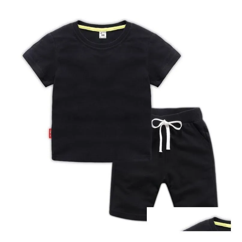  summer brand tracksuit sets baby clothes suit children fashion boys girls cartoon t-shirt shorts 2pcs/set toddler casual clothing