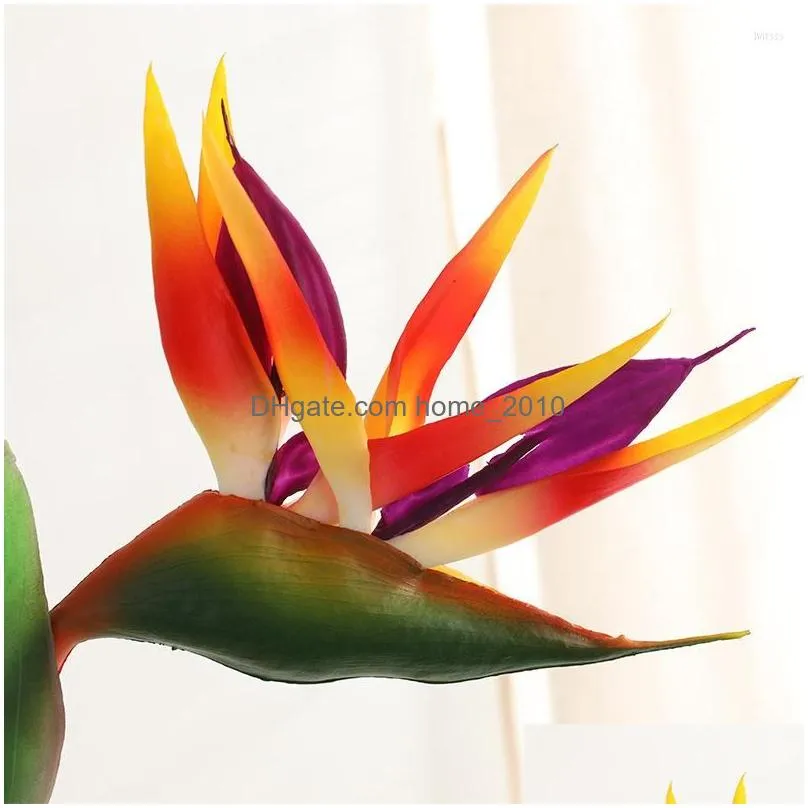 decorative flowers high-grade artificial bird of paradise realistic real touch fake home decor wedding party flower arrangement