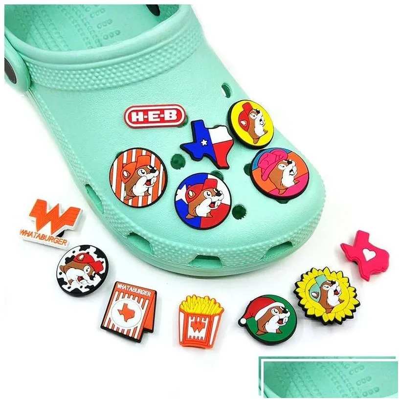 charms texas style clog charms fashion love shoe accessories for decorations pvc soft shoes charm ornaments buckles as party gift jewe