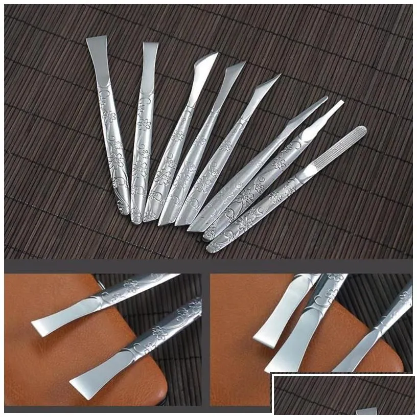nail art kits stainless steel callus rasp file with storage box cut hard skin salon home feet shaver care pedicure tool set drop del