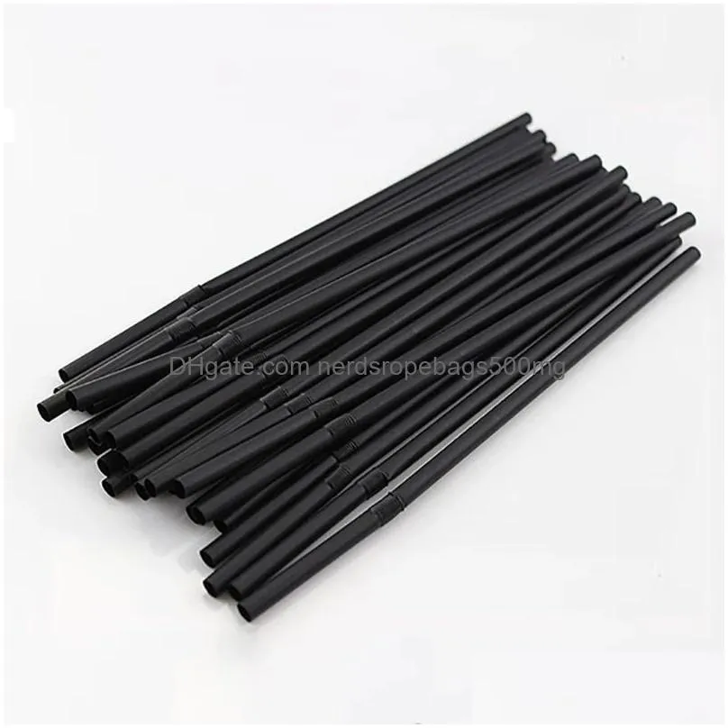 Disposable Plastic Straws 100Pcs/Lot Colorf Disposable Plastic Curved Drinking Sts Wedding Party Bar Drink Accessories Birthday Drop D Dhofk