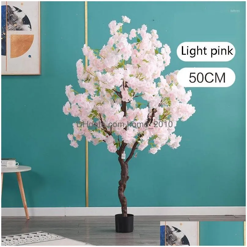 decorative flowers home decor artificial fake plant wedding flower cherry blossoms tree bonsai ornaments for decoration living room