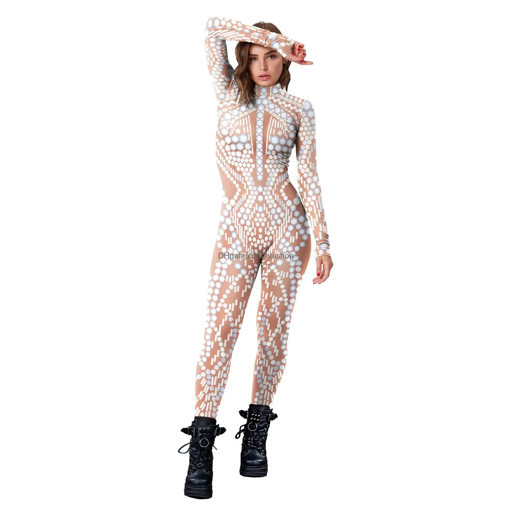 womens jumpsuits women men animals 3d printed jumpsuit adults halloween cosplay costume for dancing party dress up