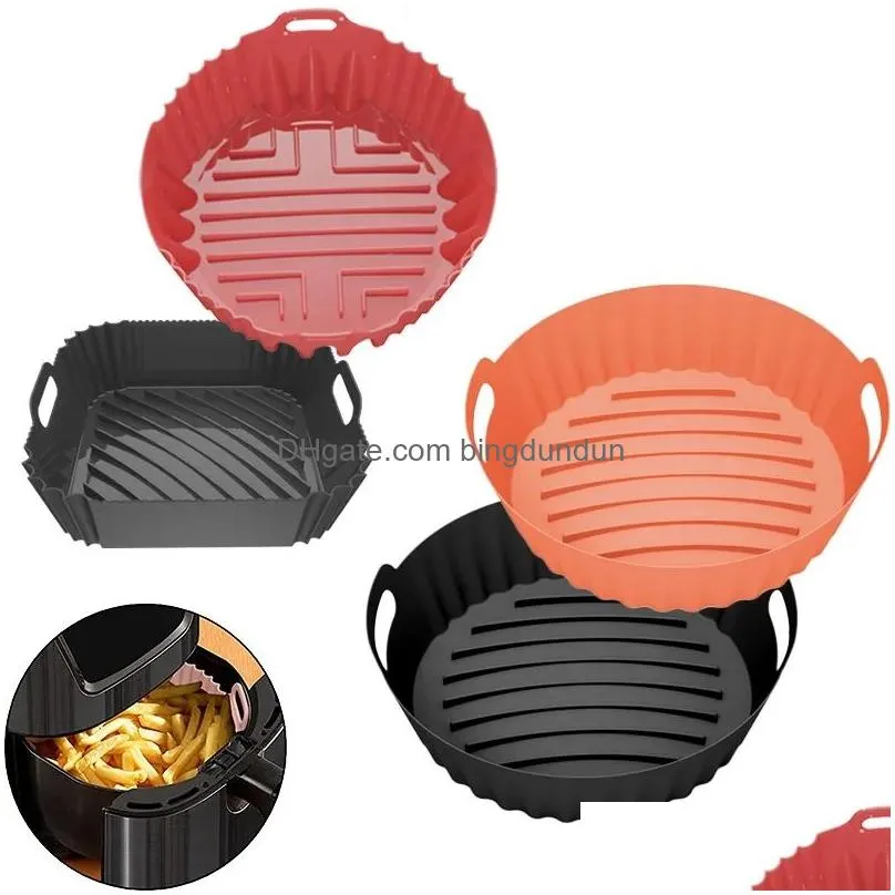 Mats & Pads Wholesale Rectangar Baking Sile Tray Mat Foldable High-Temperature Resistant Bowl Air Drop Delivery Home Garden Kitchen, D Dhdo8