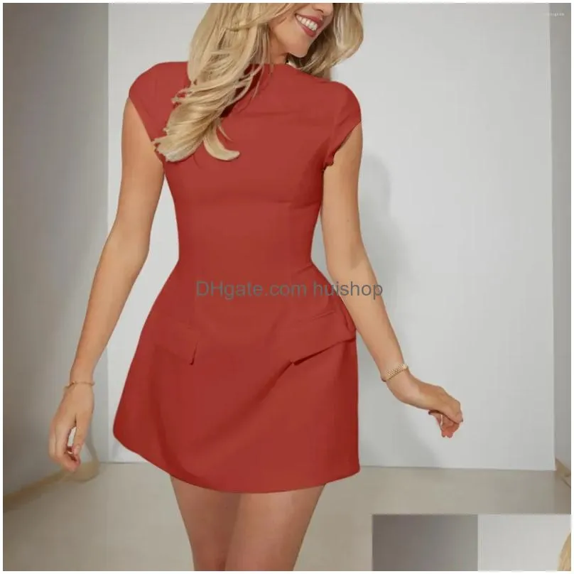 casual dresses the cap sleeve mini dress elegant a line round neck formal sleeveless for womens