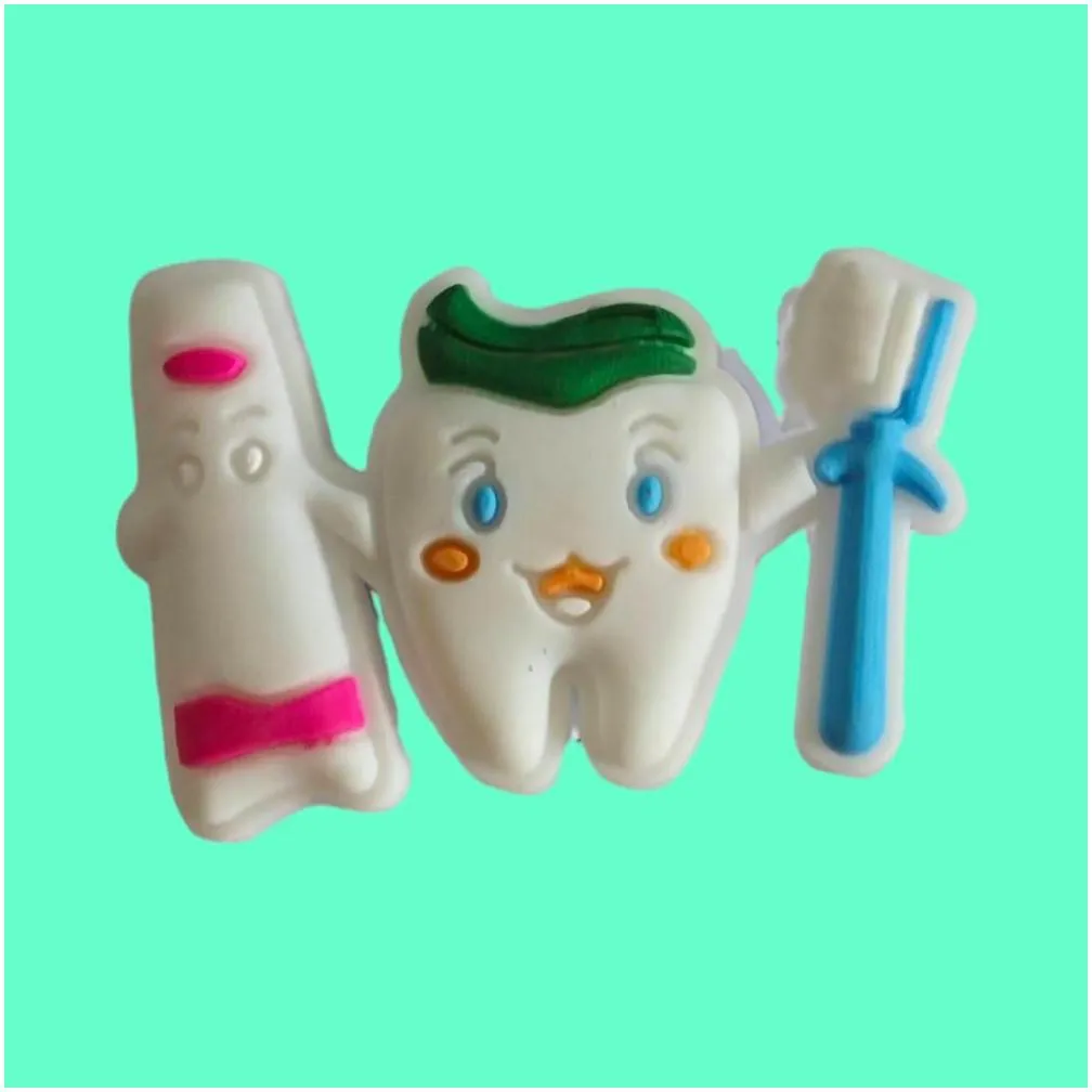 shoe parts accessories cute cartoon dental care-t1002 charms for clog drop delivery otpan