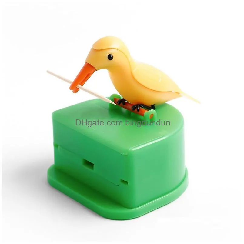 Toothpick Holders Small Bird Tootick Container Matic Dispenser Holder Home Decoration Kitchen Accessories Drop Delivery Home Garden Ki Dhp3M