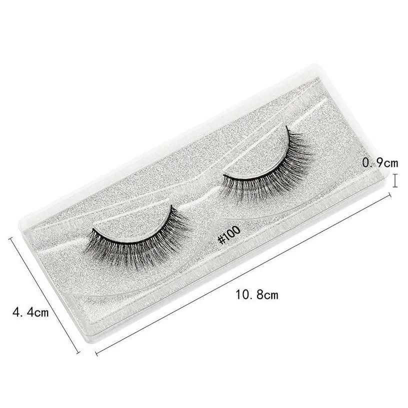 false eyelashes 3d mink lashes colorf eyelash packaging box in bk 10 style with mticolor base card handmade wholesale makeup eye las