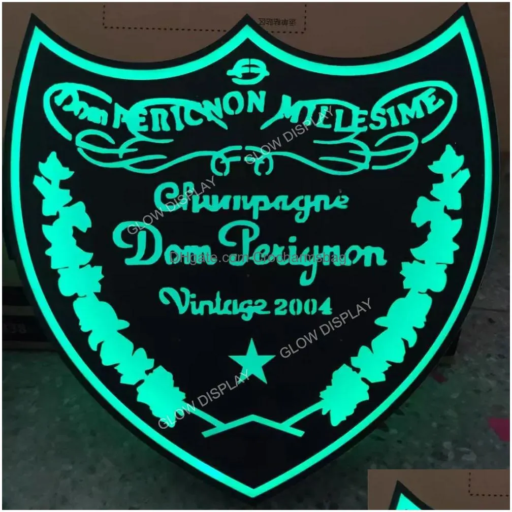Other Event & Party Supplies Dom Perignon Champagne Bottle Presenter Led Shield Vip Service Glorifier Neon Sign For Dj Disco Events Pa Dhoxw