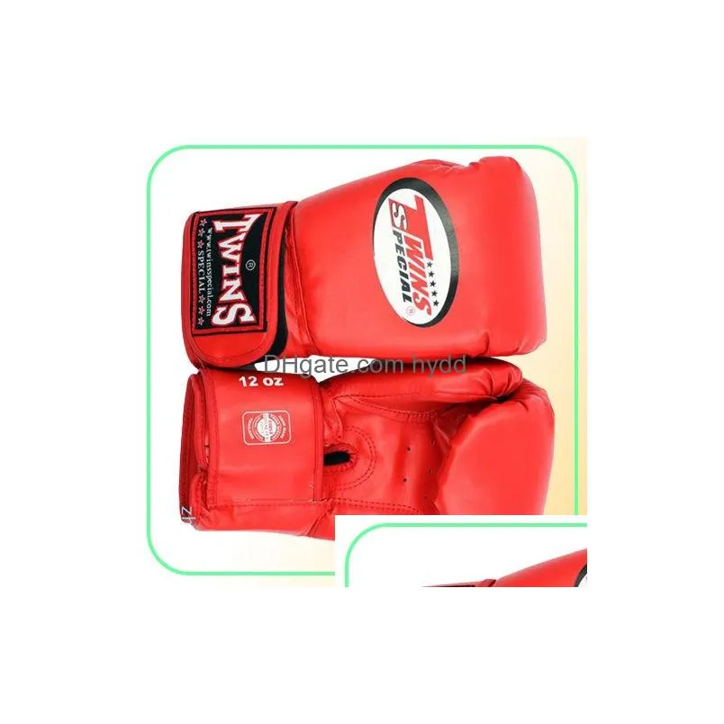10 12 14 oz boxing gloves pu leather muay thai guantes de boxeo fight mma sandbag training glove for men women kids276r9459606