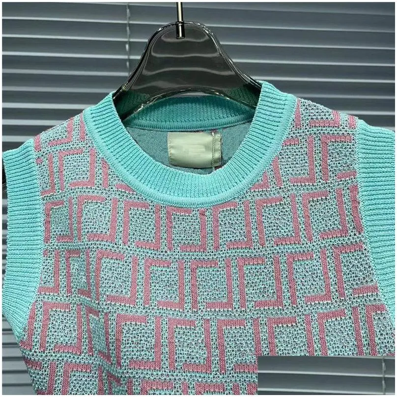 newest kids designer clothes sets spring autumn korean baby girls outfits sleeveless knitted sweater top and full letter printing skirt 2pcs set kids
