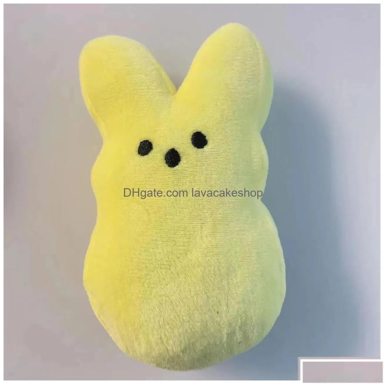 other festive party supplies 15cm mini easter bunny peeps plush doll pink blue yellow purple rabbit dolls for childrend cute soft toys