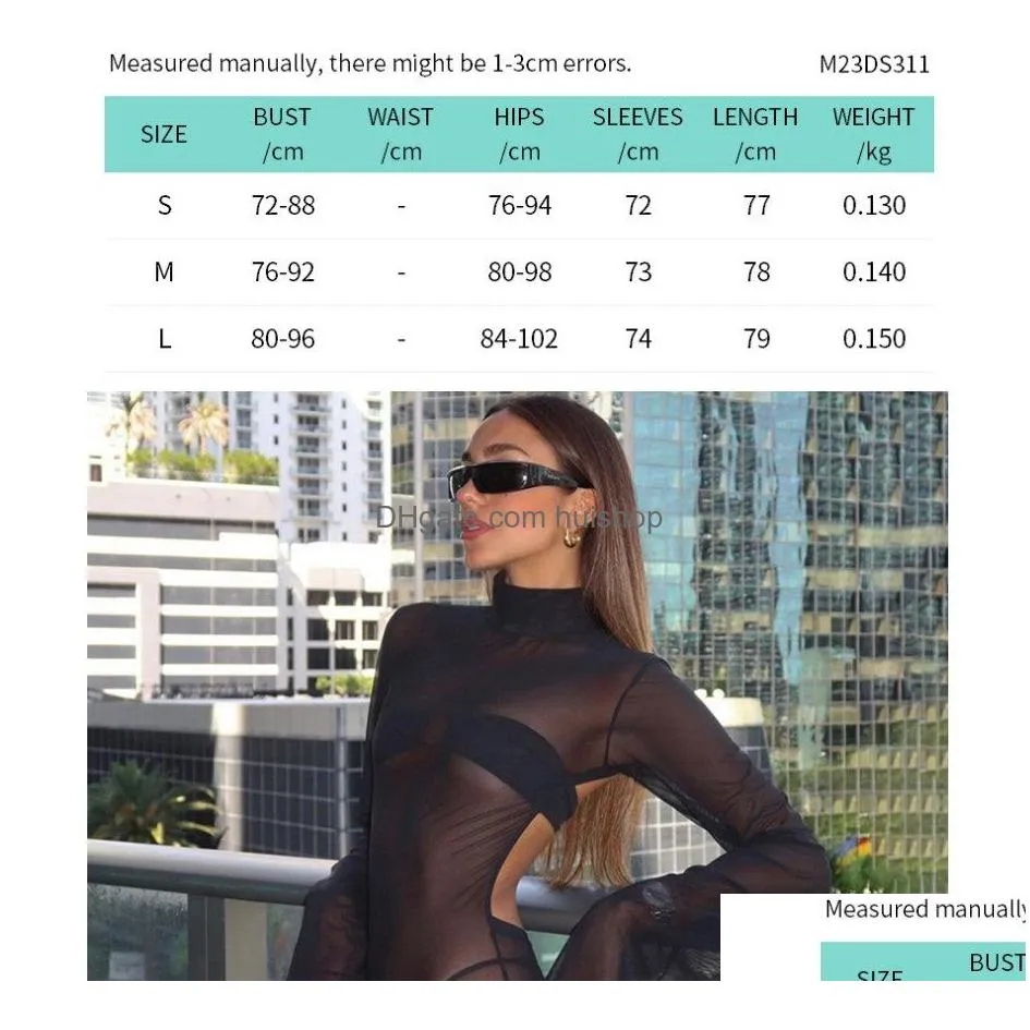 casual dresses womens long sleeve mesh large backless short spice girl dress club party