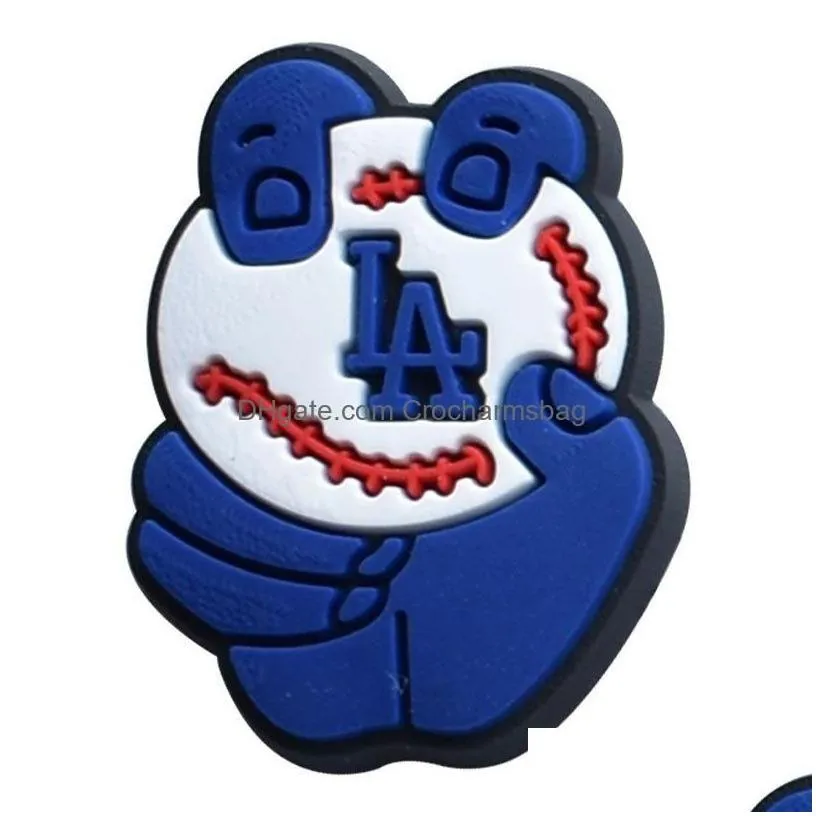 shoe parts accessories wholesale pvc baseball decoration charms for clog jibbitz drop delivery series randomly