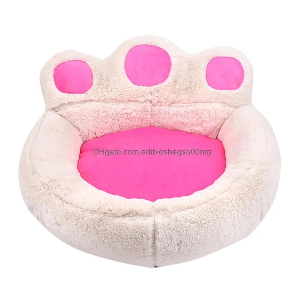 long plush super soft pet cat bed kennel dog round cat winter warm sleeping bag puppy cushion mat portable supplies