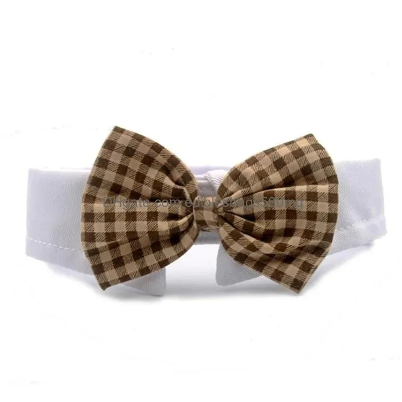 pet collar personality bow dog cat breathable small medium large adjustable cotton collars leads