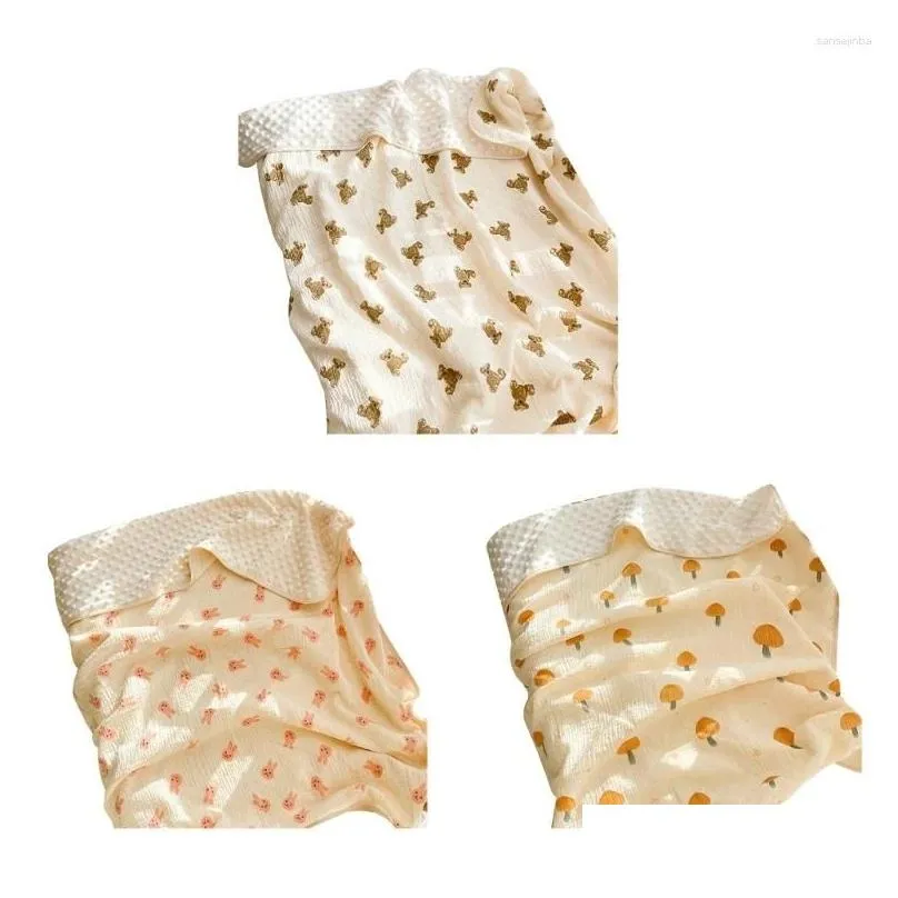 blankets born receiving blanket for baby print wrap infant 0-6m crepe cotton swaddle skin-friendly towel