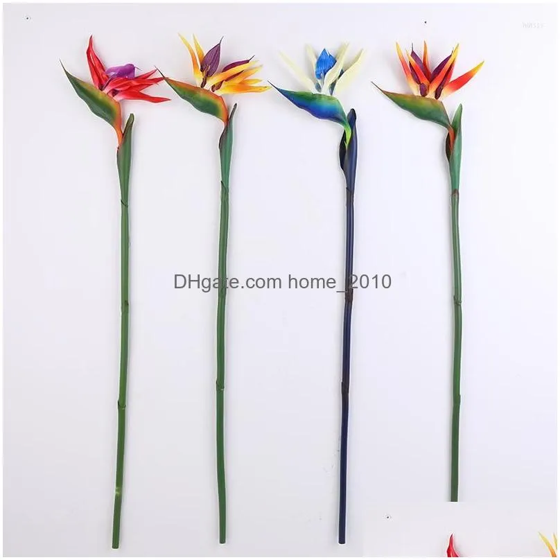 decorative flowers high-grade artificial bird of paradise realistic real touch fake home decor wedding party flower arrangement