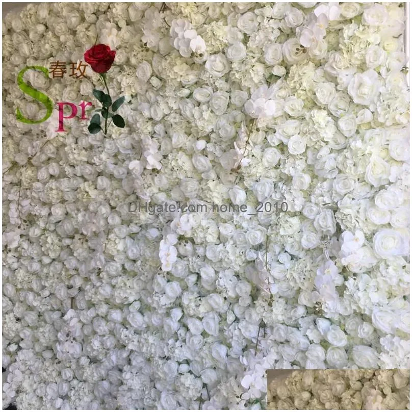 decorative flowers wreaths spr wholesale wedding decoration backdrop artificial rose silk bouquet ceiling greenery wall