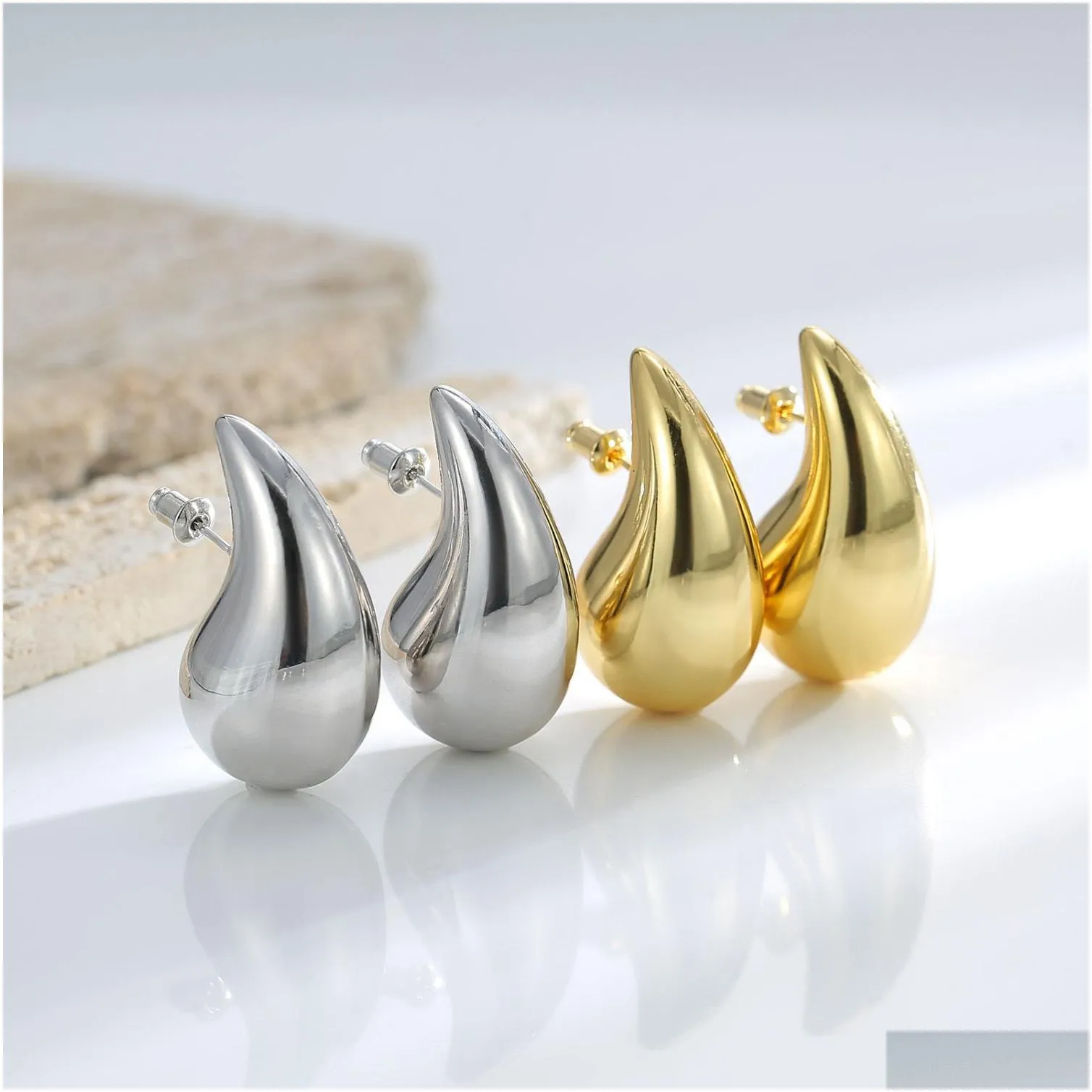 gold drops earrings designer for women stud earrings temperament ear jewelry