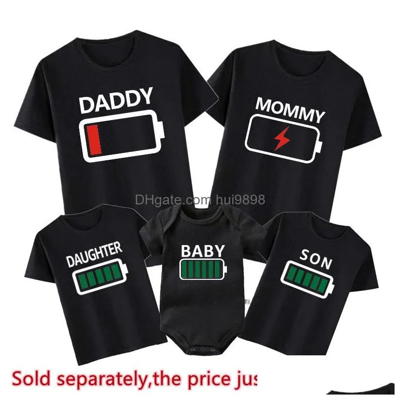 Family Matching Outfits Summer Funny Tshirts Mother And Daughter Father Son Shirts Girls Boys Bodysuits Cotton Look Clothes 230601 D Dhy6Z
