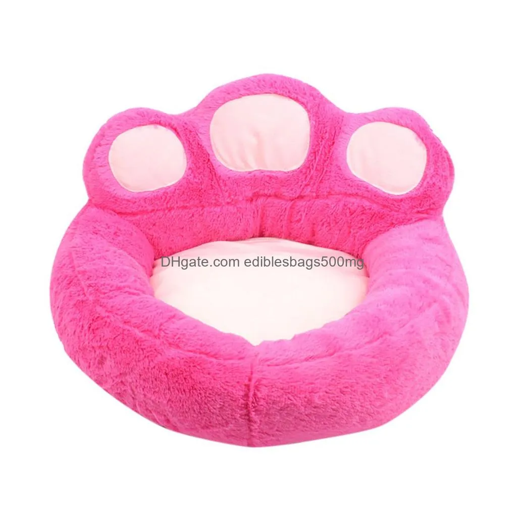 long plush super soft pet cat bed kennel dog round cat winter warm sleeping bag puppy cushion mat portable supplies