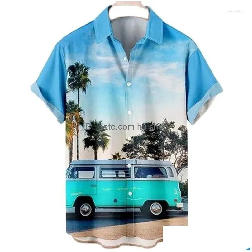 mens t shirts 2023 summer hawaii short sleeve 3d printed flower casual social shirt top evening vacation style tropical beach