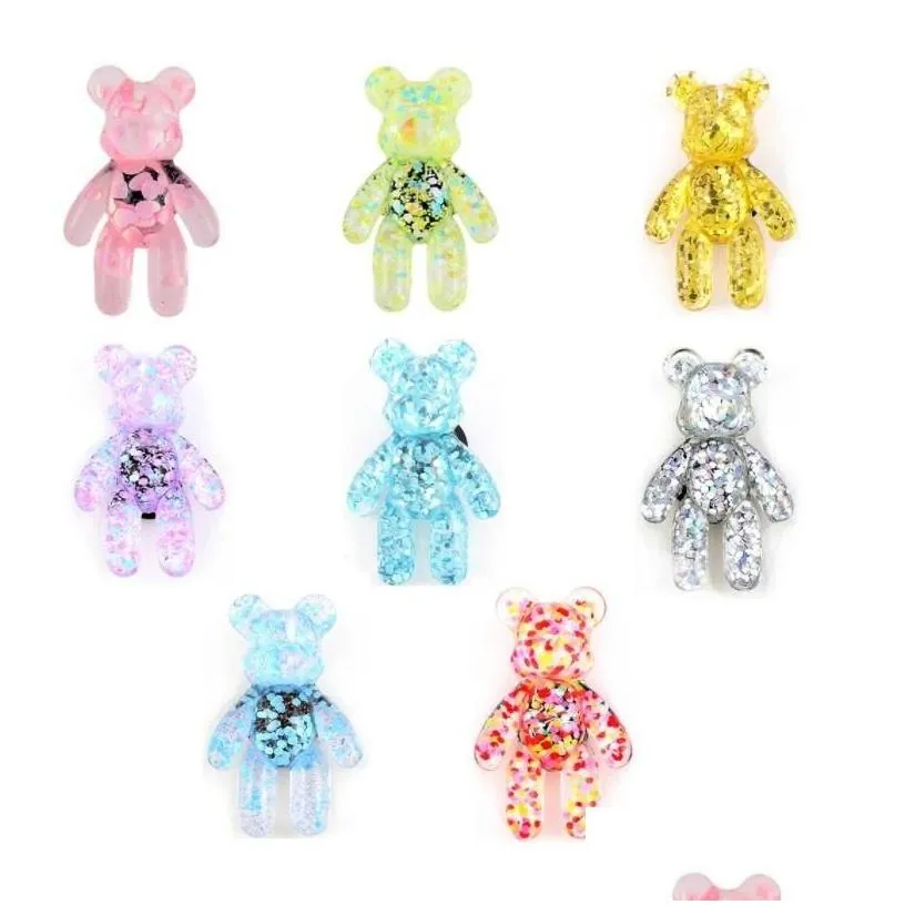 shoe parts accessories crystal pvc charms shoes clog jibz fit wristband buttons buckle cartoon little bear holeshoes decorations gift