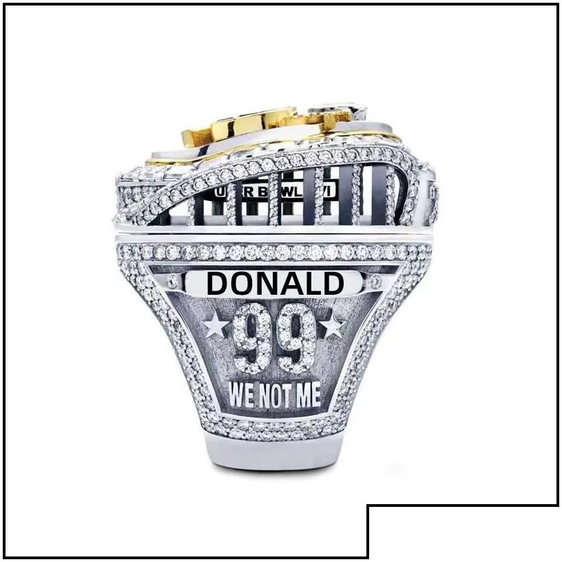 cluster rings high-end quality 9 players name ring stafford kupp donald 2021 2022 world series rams team championship with wooden disp