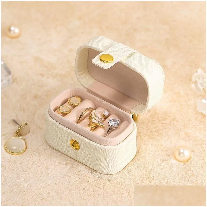 Other Fashion Accessories Portable Travel Jewelry Box Ring Earrings Necklace Packaging Of Storage High Quality Easy To Carry Not Take Othbg