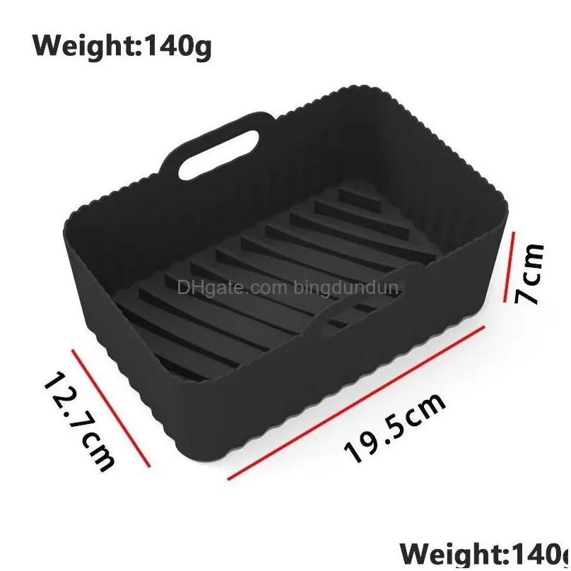 Mats & Pads Wholesale Rectangar Baking Sile Tray Mat Foldable High-Temperature Resistant Bowl Air Drop Delivery Home Garden Kitchen, D Dhdo8