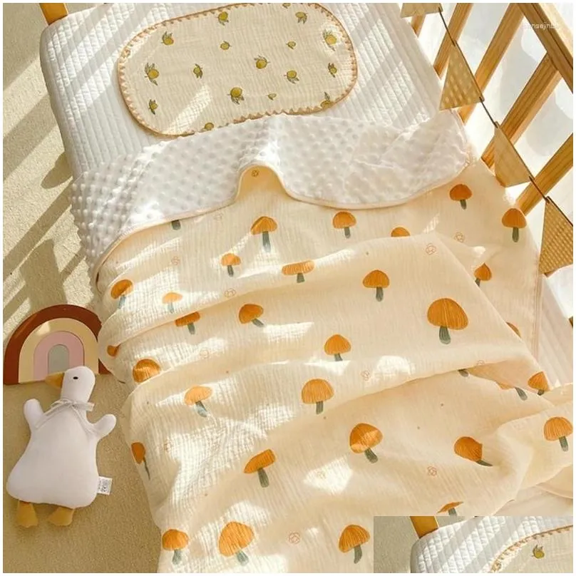 blankets born receiving blanket for baby print wrap infant 0-6m crepe cotton swaddle skin-friendly towel